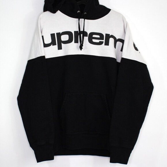 Supreme Mens Medium FW17 Spell Out Blocked Hoodie P351
